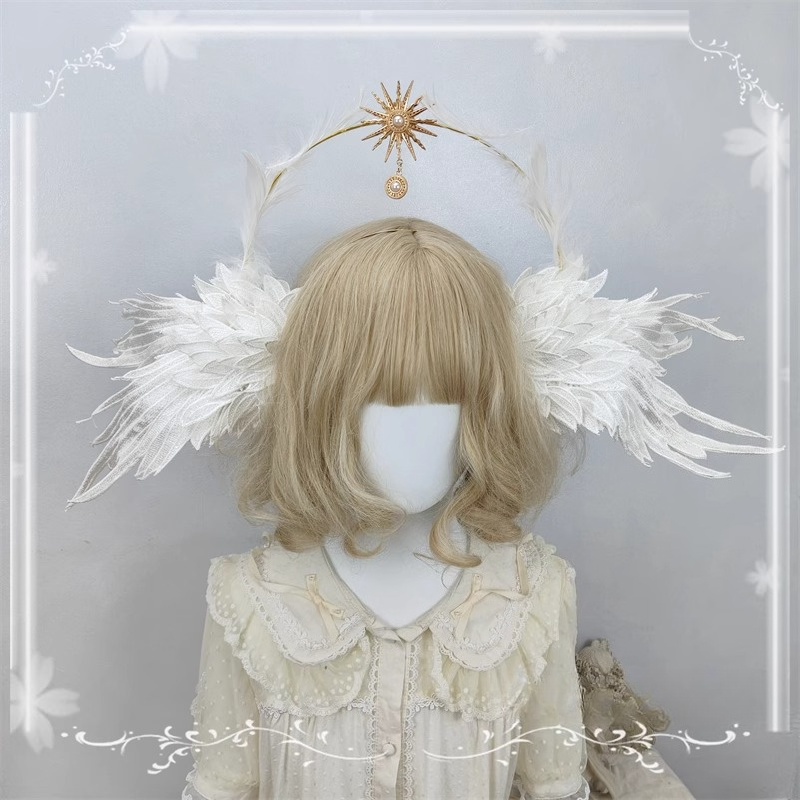 Photography Black And White - Handmade Angel Wings Feather Hair Hoop