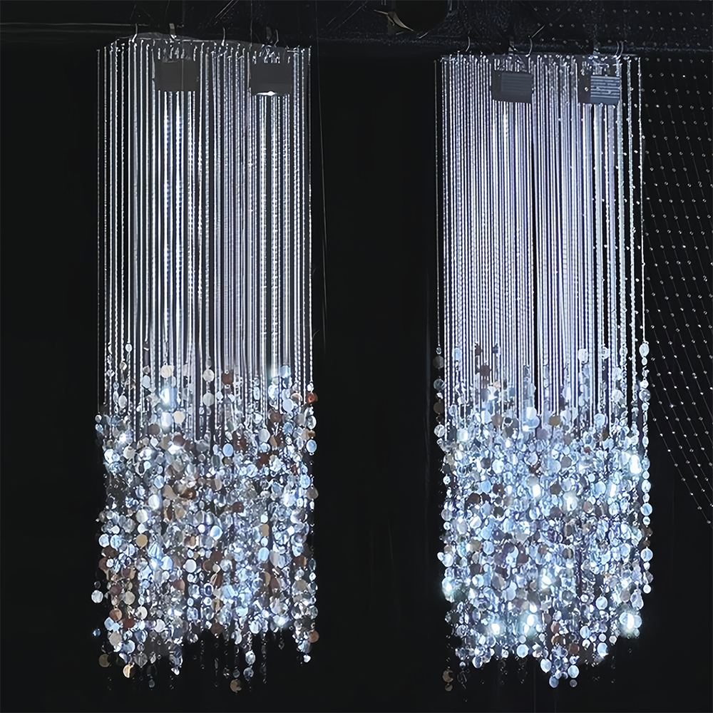 Photography Wedding - Shiny Acrylic Crystal Bead Curtain Silver