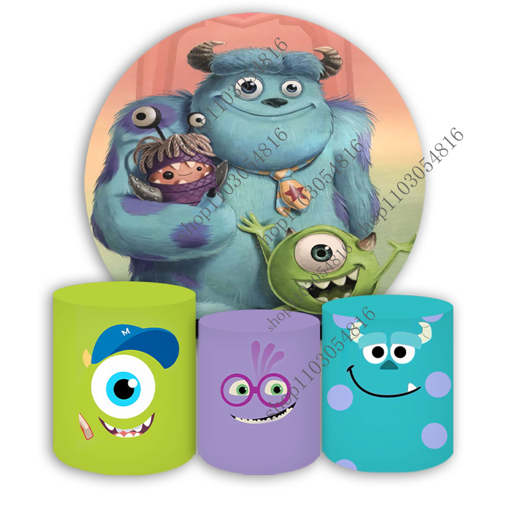 Photography University - Monsters University Inc Round Photography Backdrop