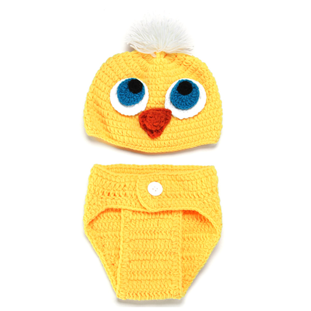Photography Yellow Filter - Photo Props Knitted Yellow Chicken Outfit