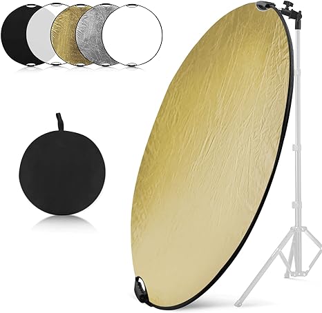 Photography Black And White - 43Inch/110cm Photography Light Reflector, Portable Foldable