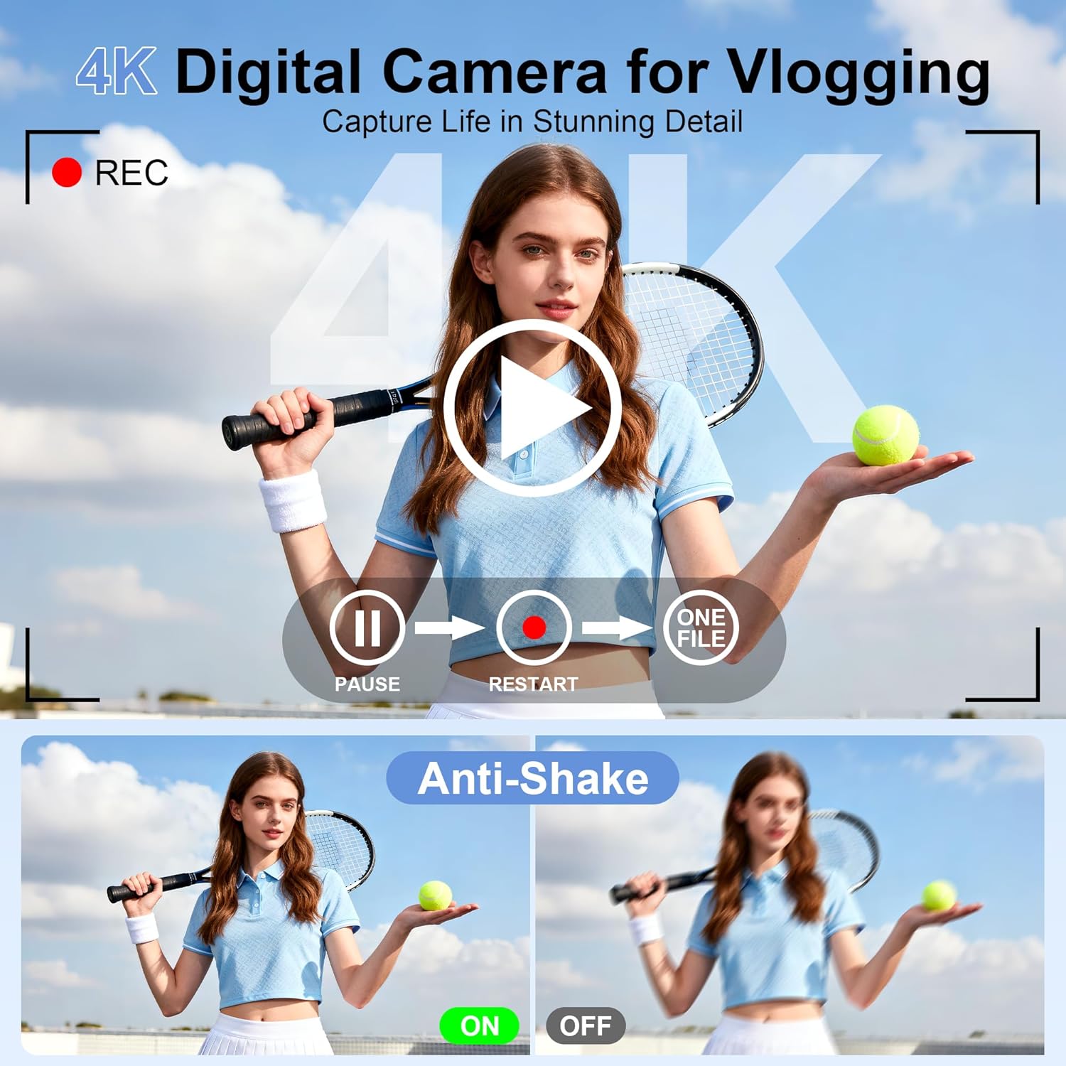 4K HD Digital Camera for Photo - Photography Natural Lighting recensione e prezzo