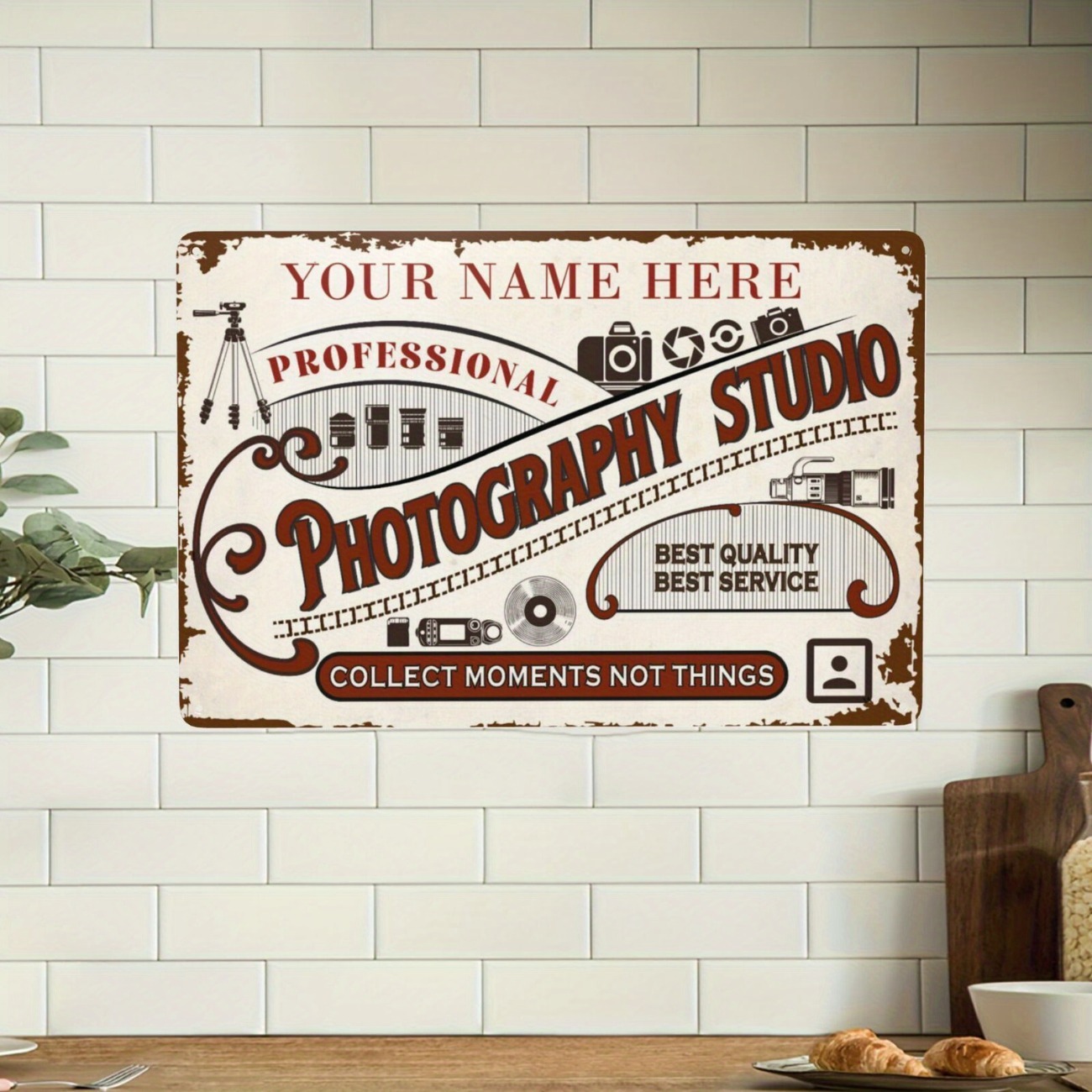 Custom Name Text Metal Sign Pe - Photography Names recensione e prezzo