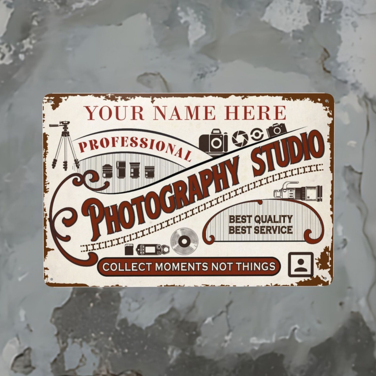 Custom Name Text Metal Sign Pe - Photography Names recensione e prezzo