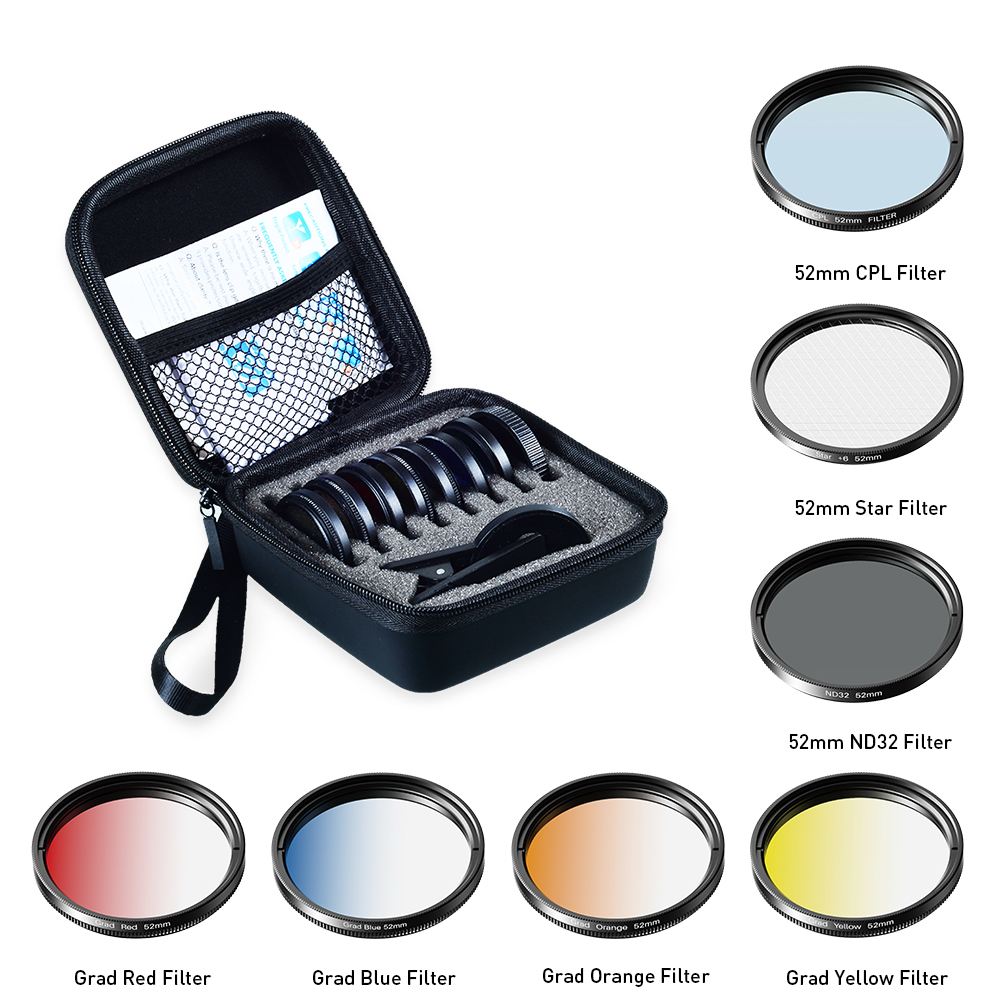 APEXEL 52mm 7in1 Gradual Filte - Photography Yellow Filter recensione e prezzo
