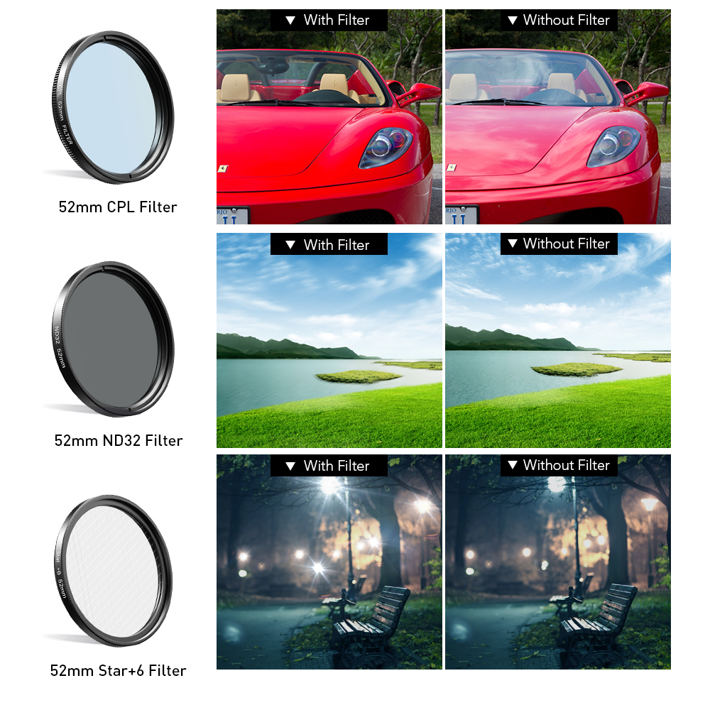 APEXEL 52mm 7in1 Gradual Filte - Photography Yellow Filter recensione e prezzo