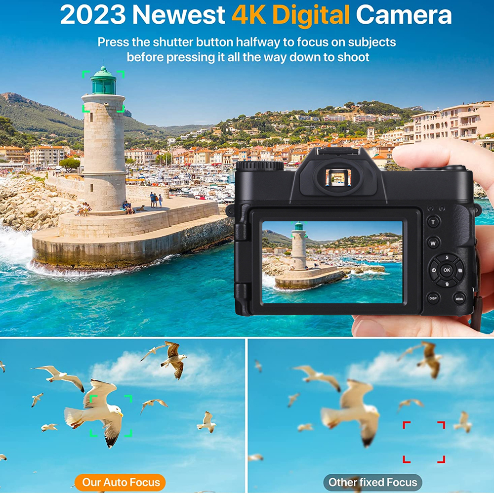 4K HD Video Camera 48MP DSLR D - Photography Natural Lighting recensione e prezzo