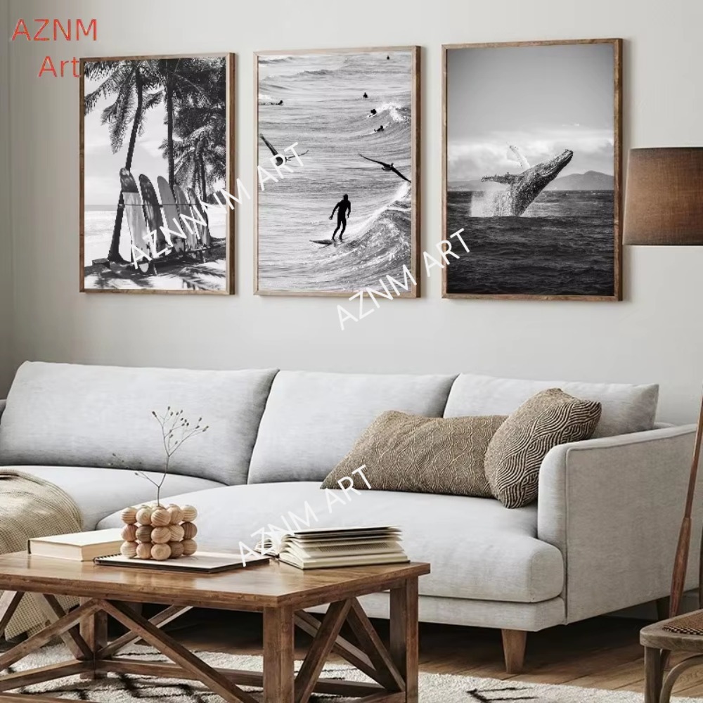 1PC ，Fine Surfing Black and Wh - Photography Black And White recensione e prezzo