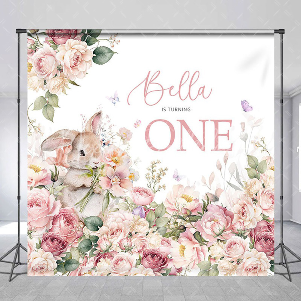 Pink Floral Bunny Custom Name  - Photography Names recensione e prezzo