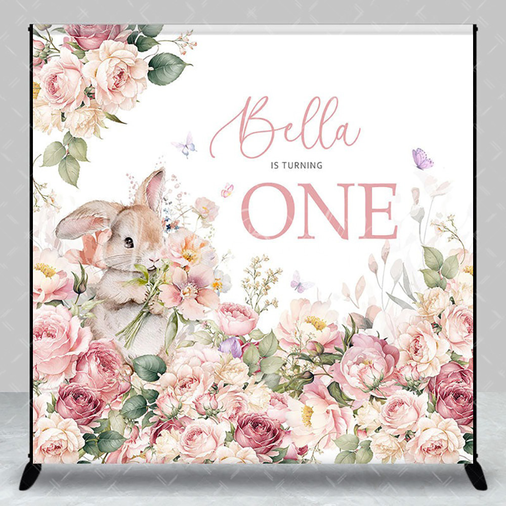 Pink Floral Bunny Custom Name  - Photography Names recensione e prezzo